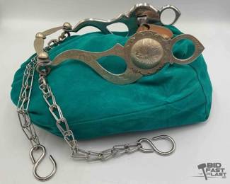 229 Silver show bit with slobber chains