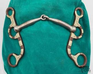 249 Greg Darnall brown steel and silver inlay bit