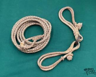 546  Braided rawhide reata with matching hobbles 