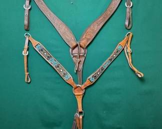 626  Two western style breast collars 