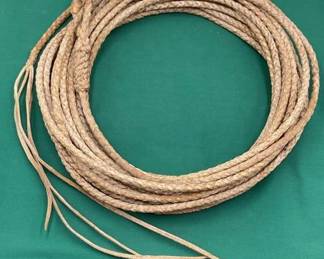554  Braided rawhide reata 