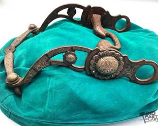 205  Vintage Rocha marked western sterling silver show bit 