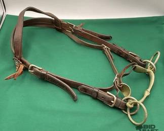 466  Vintage western headstall with springsteen snaffle bit 