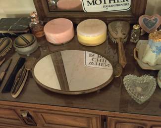 antique perfume tray