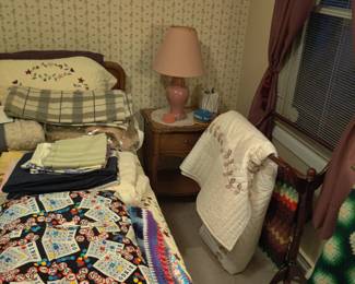 various quilts and Afghans 