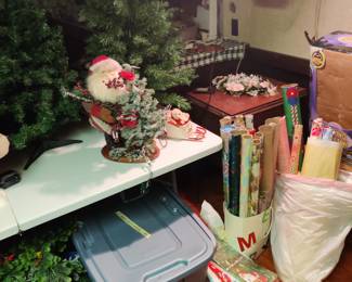 Christmas tree, vintage wrapping paper