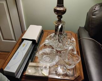 glass and crystal baskets 