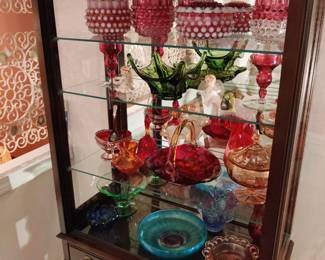 various antique glassware 