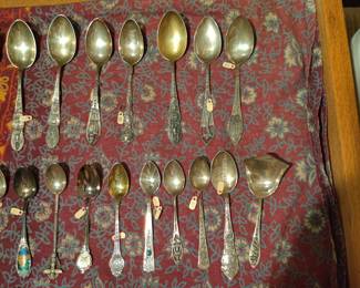 Sterling silver souvenir spoon collection