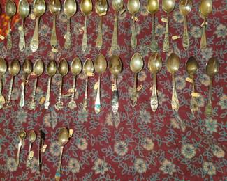 Sterling silver souvenir spoon collection