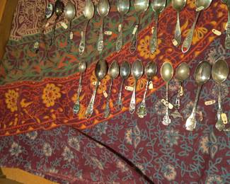 Sterling silver souvenir spoon collection