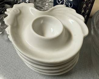 Porcelain  Chicken Egg Cup Set
