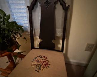 Antique Needlepoint Chair