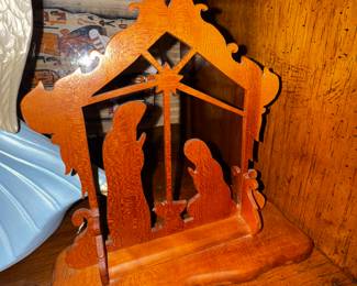 Handmade Wooden Nativity Scene