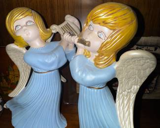 Vintage Ceramic Angel Pair