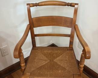 Vintage Rush Seat Armchair 