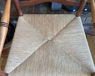 Antique Windsor Chair with Rush Seat 