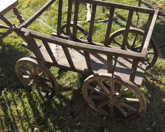 Antique Wooden Farm Cart 