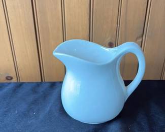 vintage White Ceramic Pitcher 