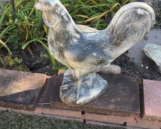 Concrete Rooster Garden Statue 