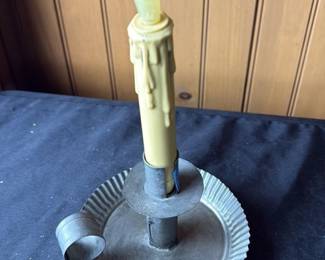 Tin Candle Sconce with Electric Candle 