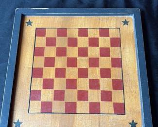 Primitive Folk Art Checkerboard 