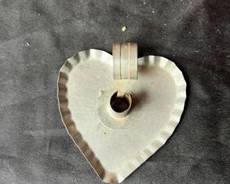 Heart Shaped Tin Candle Sconce 
