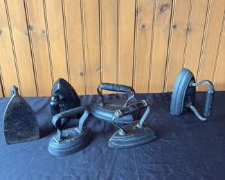 Antique Cast Iron Clothes Irons 