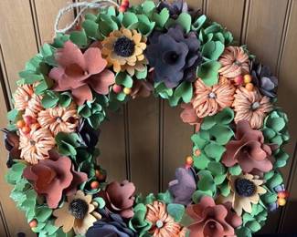 Handmade Fall Floral Wreath 