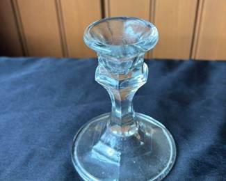 Antique Glass Candlestick Holder 