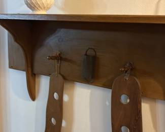 Vintage Wooden Wall Shelf with Decorative elements