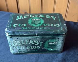 Belfast Cigars Cut Plug Tobacco Tin 