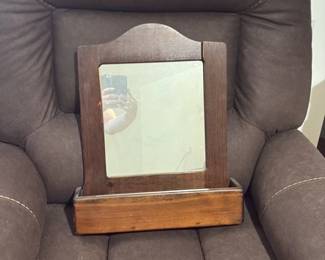 Wooden Wall shelf with mirror 