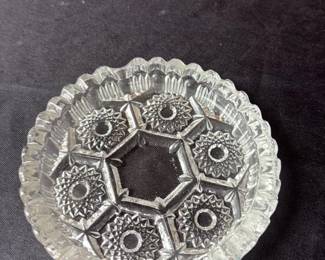 Vintage Pressed Glass Ashtray