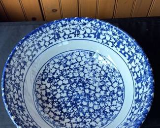 Spongeware Ceramic Mixing bowl 