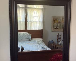 Ornate Black Framed Wall Mirror 