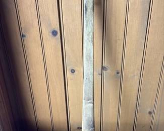 Antique Wooden Ladle and Vintage Milk Glass Candy Dish 