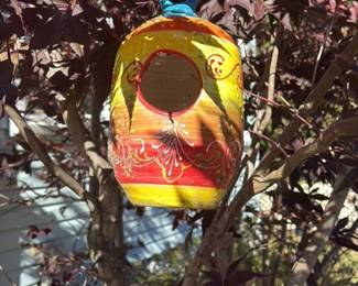 Hand Painted Ceramic Birdhouse 