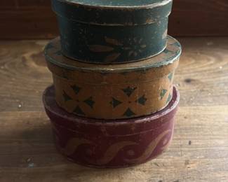 Antique Nesting Hat Boxes 