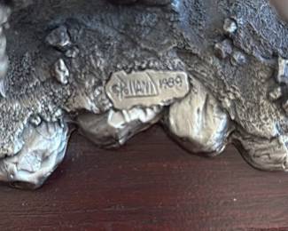 Chilmark "Death Battle" Pewter Sculpture