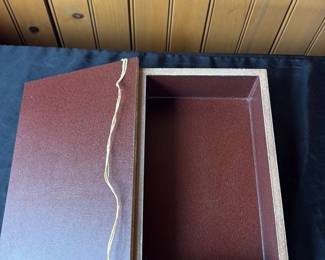 Antique Decorative Box with Vintage Illustration 