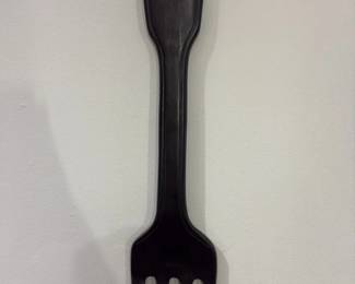 Large Decorative Wooden Fork 