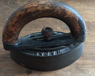 Antique Sad Iron with Wooden handles 
