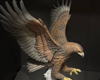 Porcelain Golden Eagle Figurine 