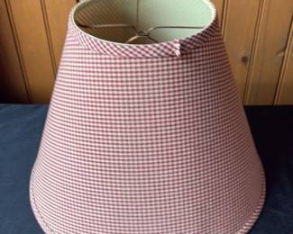 Red and White Gingham Lampshade 