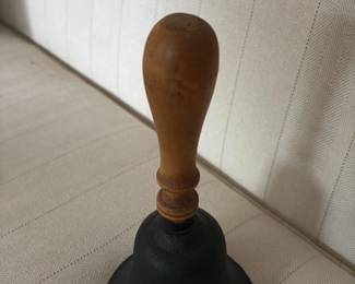 Vintage Hand Bell with Wooden Handle 