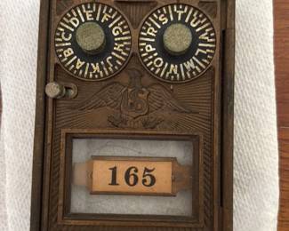 Antique Combination Lock Mailbox Door 