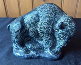 Bronze Bison Sculpture 