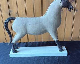 Folk Art "Howling" Dog Sculpture 