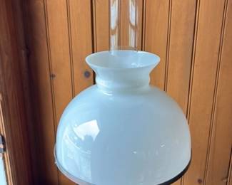 Vintage Oil Lamp with Glass Chimney